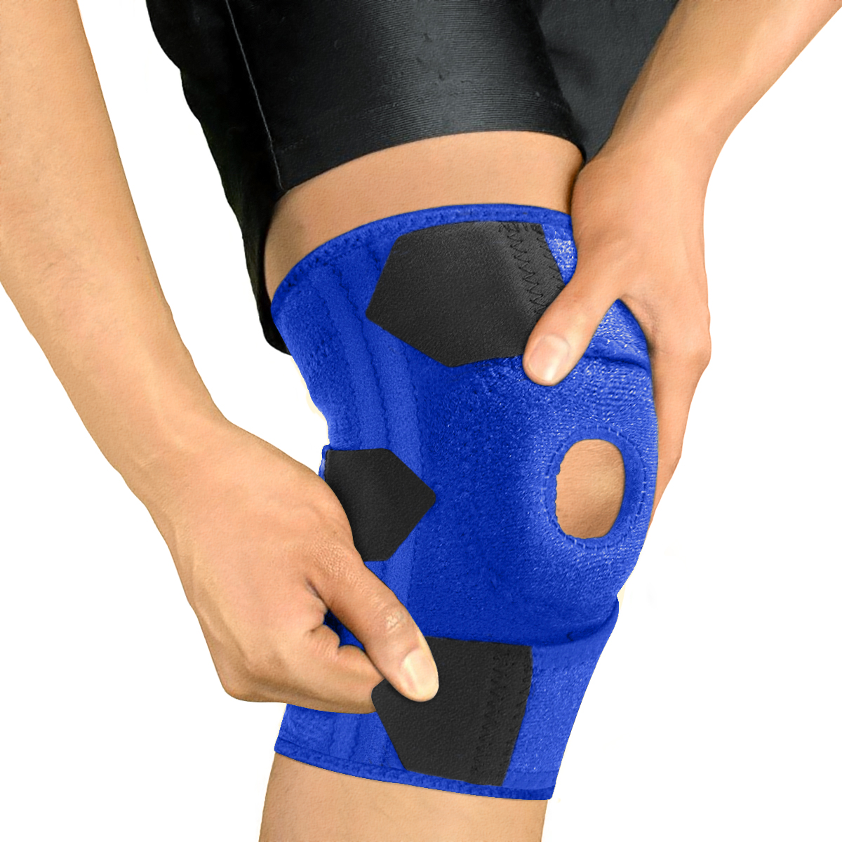 Adjustable Neoprene Open Patella Knee Brace, Knee Support for Sports,  Injury Recovery