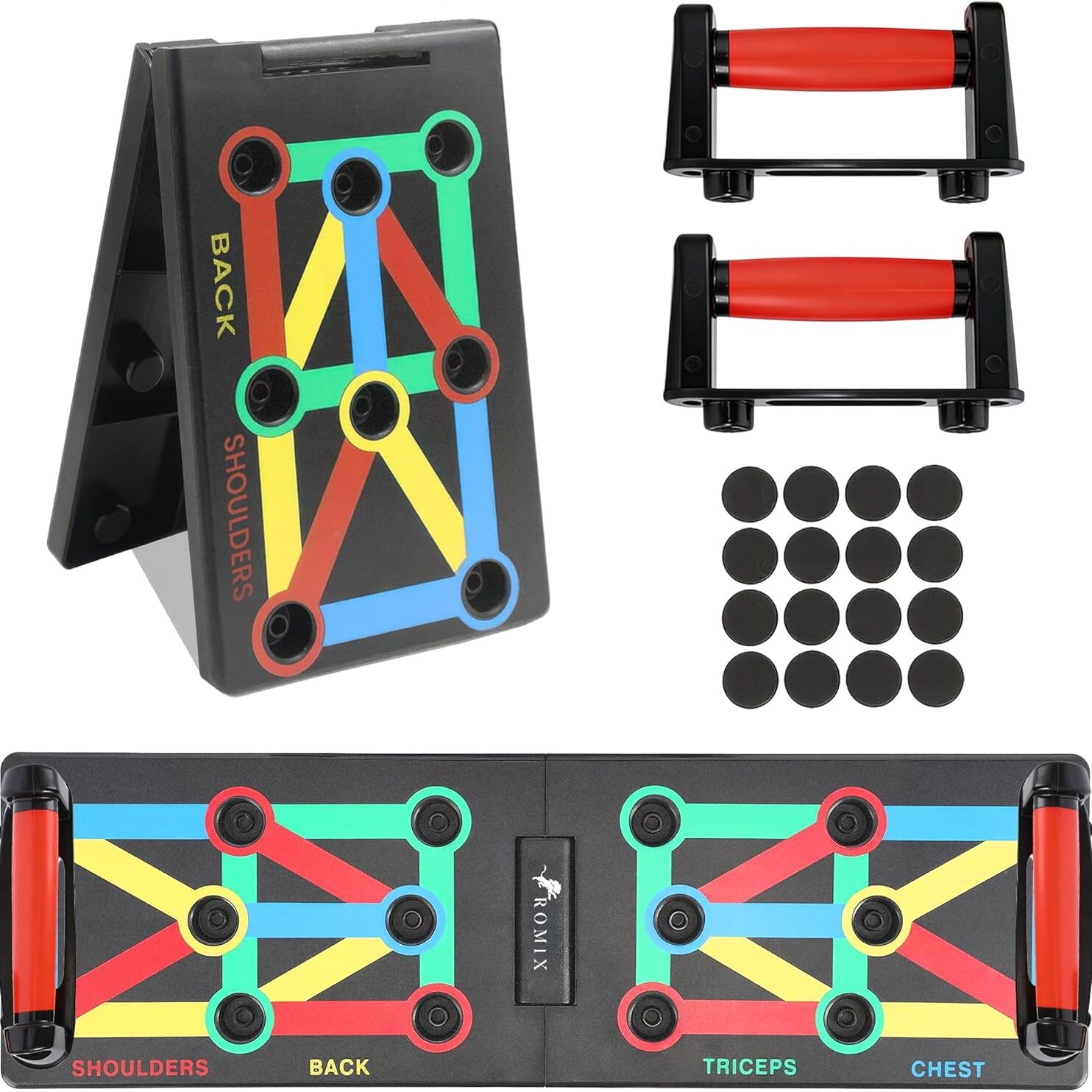 12-in-1 Push Up Board | Foldable Press Up Board – ROMIX