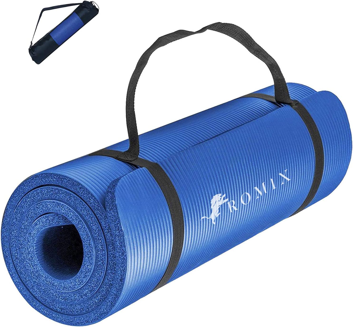 Eco Friendly Memory Foam Yoga Mat 15MM for Women and Men with Carry Bag and  Strap - ROMIX